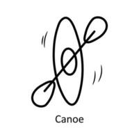 canoë vecteur contour icône conception illustration. olympique symbole sur blanc Contexte eps dix fichier