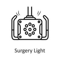 chirurgie lumière vecteur contour icône conception illustration. dentiste symbole sur blanc Contexte eps dix fichier