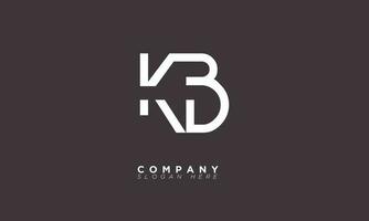 Ko alphabet des lettres initiales monogramme logo bk, k et b vecteur