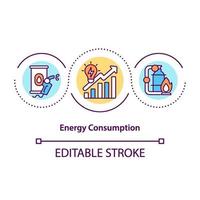 icône de concept de consommation d & # 39; énergie vecteur