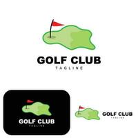 logo de balle de golf, golf de bâton de vecteur. jeu de sports de plein air, conception de discipline, modèle d'icône vecteur