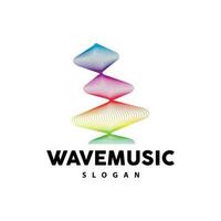 la musique vague logo, Facile élégant pente ligne conception, la musique égaliseur vecteur, symbole modèle icône vecteur