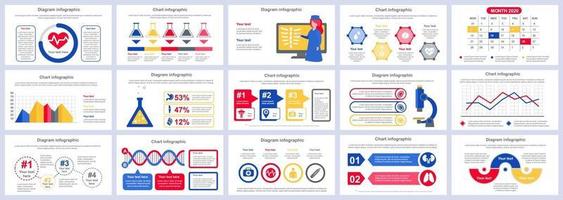 présentation infographie des services médicaux diapositives modèle modèle de conception de vecteur