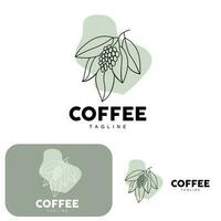 café logo, café arbre conception, café boisson vecteur, icône marque illustration symbole vecteur