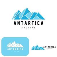 Montagne logo, antarctique iceberg logo conception, la nature paysage vecteur, produit marque illustration icône vecteur