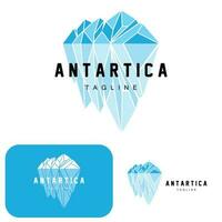 Montagne logo, antarctique iceberg logo conception, la nature paysage vecteur, produit marque illustration icône vecteur