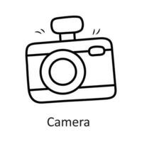 caméra vecteur contour icône conception illustration. Ménage symbole sur blanc Contexte eps dix fichier