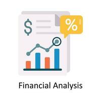 financier une analyse vecteur plat icône conception illustration. la finance symbole sur blanc Contexte eps dix fichier