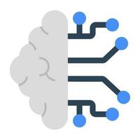 parfait conception icône de ai cerveau vecteur