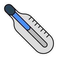 une icône de conception modifiable de thermomètre numérique vecteur