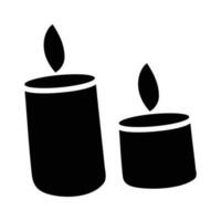 bougies vecteur solide icône conception illustration. fête et célébrer symbole sur blanc Contexte eps dix fichier