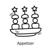 apéritif vecteur contour icône conception illustration. Nouveau année symbole sur blanc Contexte eps dix fichier