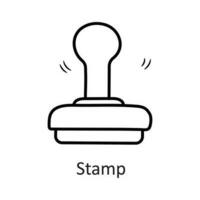timbre vecteur contour icône conception illustration. papeterie symbole sur blanc Contexte eps dix fichier