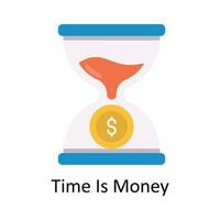 temps est argent vecteur plat icône conception illustration. la finance symbole sur blanc Contexte eps dix fichier