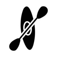 canoë vecteur solide icône conception illustration. olympique symbole sur blanc Contexte eps dix fichier