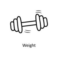 poids vecteur contour icône conception illustration. olympique symbole sur blanc Contexte eps dix fichier