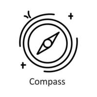 boussole vecteur contour icône conception illustration. la communication symbole sur blanc Contexte eps dix fichier