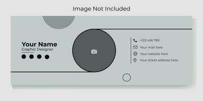 email Signature modèle conception ou personnel social médias couverture conception vecteur