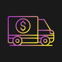 icône de vecteur de camion d'argent