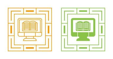 icône de vecteur d'apprentissage en ligne