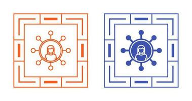 icône de vecteur de réseau personnel