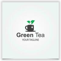vecteur vert thé logo conception illustration logo prime élégant modèle vecteur eps dix
