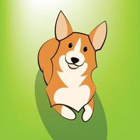 illustration vectorielle de dessin animé mignon d'un chien corgi vecteur
