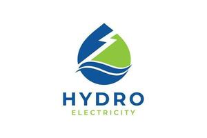 hydro l'eau logo. hydro logo conception modèle élément. vecteur