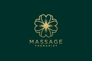 massage logo conception. vecteur illustration pour femelle entreprise.