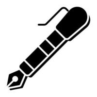 une icône de conception parfaite de stylo à bille vecteur