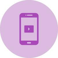 icône de vecteur d'application vidéo