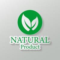 conception de vecteur naturel.logo produit naturel