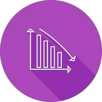 icône de vecteur de barre descendante
