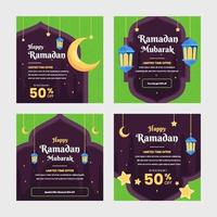 modèle de médias sociaux de vente ramadan vecteur