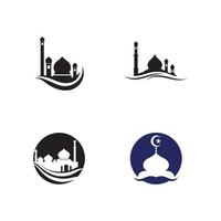 image vectorielle de mosquée logo et symbole