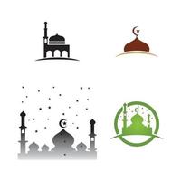 image vectorielle de mosquée logo et symbole