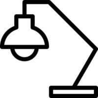 illustration vectorielle de lampe de table sur un fond. symboles de qualité premium. icônes vectorielles pour le concept et la conception graphique. vecteur