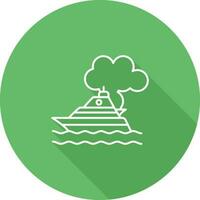 icône de vecteur de pollution de navire