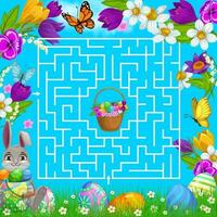 des gamins Labyrinthe jeu, labyrinthe, Aidez-moi lapin choisir façon vecteur