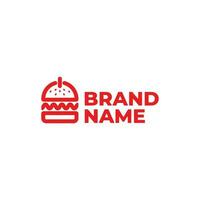 Burger nourriture logo avec le Puissance symbole à le Haut vecteur