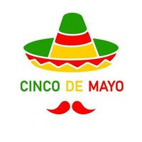 cinco de mayo fête. mexicain traditionnel fédéral vacances cette est célèbre sur mai 5ème. vecteur