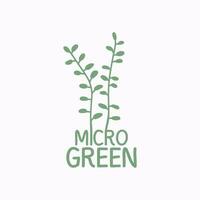 logo cultiver. microgreens et biologique aliments. vecteur isolé logotype.