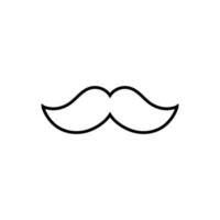 moustache vecteur icône. salon de coiffure illustration signe. la Coupe de cheveux symbole ou logo.