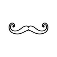 moustache vecteur icône. salon de coiffure illustration signe. la Coupe de cheveux symbole ou logo.