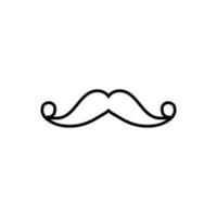 moustache vecteur icône. salon de coiffure illustration signe. la Coupe de cheveux symbole ou logo.