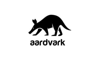 création de logo vectoriel noir aardvark minimal