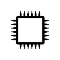 puce vecteur icône. puce électronique illustration symbole. CPU signe. coeur logo.