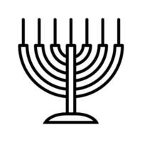 chandelier icône vecteur. menorah illustration signe. bougies symbole ou logo. vecteur