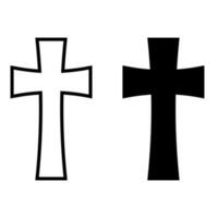 Christian traverser vecteur icône. religion illustration signe. credo symbole. confession logo.