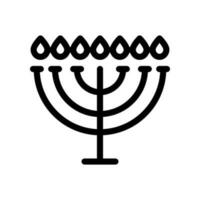 chandelier icône vecteur. menorah illustration signe. bougies symbole ou logo. vecteur